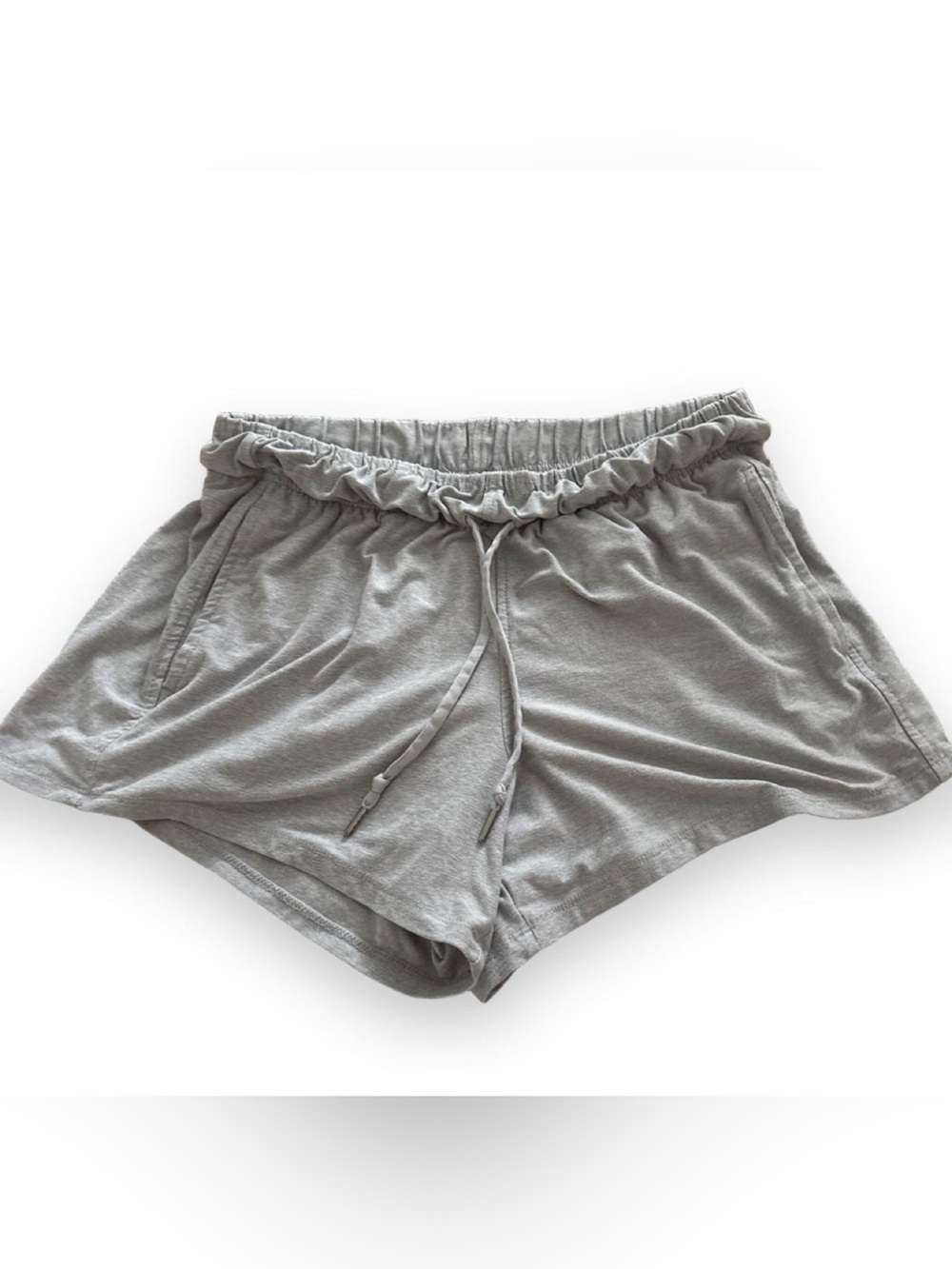 Athletic Works Women's Light Gray Drawstring Athletic Shorts